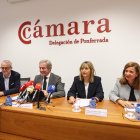 Luis Antonio Moreno, Javier Vega, Rosana Velasco y Vanesa Capilla, este lunes en la Cámara de Comercio de Ponferrada presentando la Feria del Empleo y Emprendimiento.