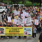 Manifestacion del 8 de octubre ante la sede de la Junta en Ponferrada en contra de la instalación de una planta de residuos orgánicos en Castropodame.