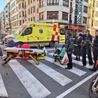 Imagen de la ambulancia en el lugar del sucesol