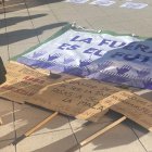 Manifestación en León contra la violencia machista.