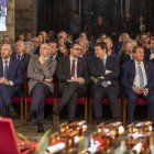 Mañueco, y el presidente del Principado de Asturias, Adrián Barbón , participaron en Burgohondo (Ávila). en los actos de conmemoración de los 25 años de vinculación de Castilla y León y Asturias a través de la educación