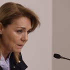 La vicepresidenta del Consell y consellera de Servicios Sociales, Igualdad y Vivienda, Susana Camarero, comparece en rueda de prensa para informar de las actuaciones realizadas por el Consell para recuperación de las zonas afectas por la dana, este domingo en el Palacio de Fuentehermosa. EFE/ Kai Forsterling