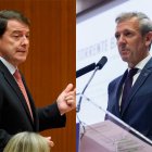 Los presidentes de Castilla y León, Alfonso Fernández Mañueco y de Galicia, Alfonso Rueda.
