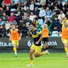 Antón Escobar se convirtió en el gran protagonista de la Cultural en el partido ante el Celta Fortuna en Barreiro al anotar dos goles.