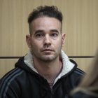 Imagen durante el juicio de David S.O., alias 'El Tuvi' acusado de agredir sexualmente y asesinar a la joven de 19 años Wafaa Sebbah, quien desapareció en 2019 en Carcaixent (Valencia) y cuyo cuerpo fue hallado dos años después en esa misma localidad. Ciudad de la Justicia. EFE/Biel Aliño