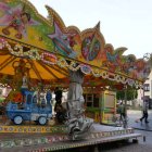 Atracciones infantiles de Navidad.