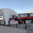 El camión que el Incibe utiliza para sus campañas, ahora "ayuntamiento" de Sevadí.