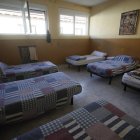 La habitación con siete camas destinadas a mujeres.