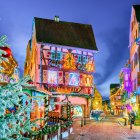 Mercado navideño alsaciano en Colmar (Francia).