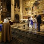 Representación con los Reyes Magos en la Catedral de León.