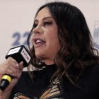 Fotografía del 18 de octubre de 2024 de la actriz española Karla Sofía Gascón durante una conferencia de prensa del Festival Internacional de Cine de Morelia, en Michoacán (México). EFE/ Iván Villanueva