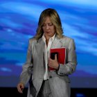 Imagen de la primera ministra italiana. Giorgia Meloni.
                      EFE/EPA/ALI HAIDER