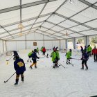 Acto de clausura de la pista de hielo de Espacio León.