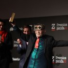 El dramaturgo y poeta Fernando Arrabal recibe el Premio Zenda de Honor durante la entrega de los Premios Zenda, este martes en la Real Fábrica de Tapices, en Madrid.