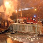 Foto de archivo de disturbios en el Estadio Olímpico de Roma durante un partido del Lazio. EPA/ALESSANDRO DI MEO