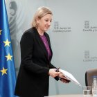 La vicepresidenta de la Junta y consejera de Familia e Igualdad de Oportunidades, Isabel Blanco, comparece en rueda de prensa posterior al Consejo de Gobierno.