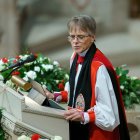 La obispa Mariann Edgar Budde pronuncia un sermón durante el Servicio Nacional de Oración en la Catedral Nacional de Washington, en Washington, DC, EE. UU., el 21 de enero de 2025. EFE/EPA/Will Oliver