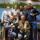Foto de familia de los premiados en la Gala Provincial de pesca.