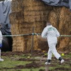 Policía científica en el lugar de los hechos, en una finca cercana a Ciudad Rodrigo (Salamanca)