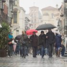 El temporal se dejó sentir en la calle Ancha también.