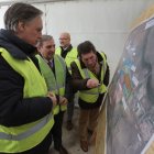 José Luis Sanz Merino ayer, en las obras de la Plataforma Logística-Intermodal Zaldesa.