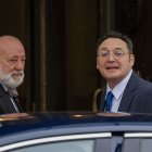 Álvaro García Ortiz a su llegada ayer al Tribunal Supremo, donde compareció en calidad de investigado.