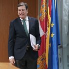 Carlos Fernández Carriedo tras la reunión del Consejo de Gobierno de la Junta.