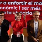 Illa, Morant y Zapatero ayer, en Valencia.