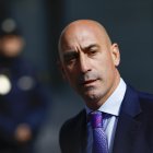 MADRID, 17/05/2024.- El expresidente de la Federación Española de Fútbol Luis Rubiales en una imagen de archivo compareciendo en la Audiencia Nacional por el juicio por el beso no consentido a la jugadora Jenni Hermoso . EFE/ Rodrigo Jimenez