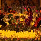 Imagen de uno de los conciertos con velas.