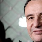 El primer ministro en funciones de Kosovo y líder del partido ''Vetëvendosje', Albin Kurti. EFE/EPA/GEORGI LICOVSKI