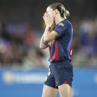 La defensa del Barcelona Mapi León en el estadio Johan Cruyff, en Barcelona en foto de archivo de Alberto Estévez. EFE