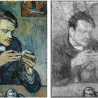 La obra en la que ha aparecido el retrato de una mujer.