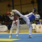Marcos López González en un combate en el que venció a su rival.