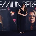 Fotografía de archivo del 15 de enero de 2025 de la actriz española Karla Sofía Gascón durante una rueda de prensa de la película ‘Emilia Pérez’, en Ciudad de México (México). La plataforma Netflix rompió su silencio este viernes sobre la polémica generada por Karla Sofía Gascón y sus mensajes en redes sociales de tono políticamente incorrecto, y dijo que lamentablemente esa controversia estaba opacando todos los méritos de la película 'Emilia Pérez', protagonizada por la actriz española y dirigida por el francés Jacques Audiard. EFE/ Sáshenka Gutiérrez ARCHIVO