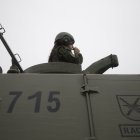 Una de las militares destinadas en el Ejército de Tierra en León.