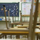 Aula de un centro educativo ante de que llegue el alumnado.