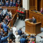 Foto de archivo de la investidura en el Parlamento de Ucrania de Volodímir Zelenski como presidente del país el 20 de mayo de 2019. EFE/ Sergey Dolzhenko