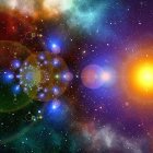Recreación artística de una alineación de planetas.