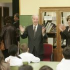 El académico Valentín García Yebra vistó el colegio en 2007.