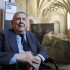 Josep Sala, que fue preso de San Marcos, en 2021, durante el homenaje a las víctimas.