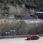 Carbón apilado en las instalaciones de Alinos en Toreno, esta semana.