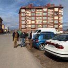 Un momento de la visita a la zona afectada.