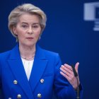 Ursula von der Leyen durante la rueda de prensa.