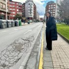 La concajala Lidia Coca, en el tramo afectado.
