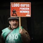 Un pensionista exige en Pamplona una jubilación mínima de 1.080 euros.