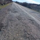 Estado de la carretera, repleta de baches.