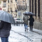 Imagen de lluvia en Toledo. EFE/Ángeles Visdómine