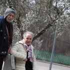 Isaac Núñez y Lucía Lordén, en Las Ventas de Albares, el barrio de Bembibre donde residen.