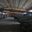 Obuses del Ejército de Tierra en la base Conde de Gazola, en Ferral del Bernesga.